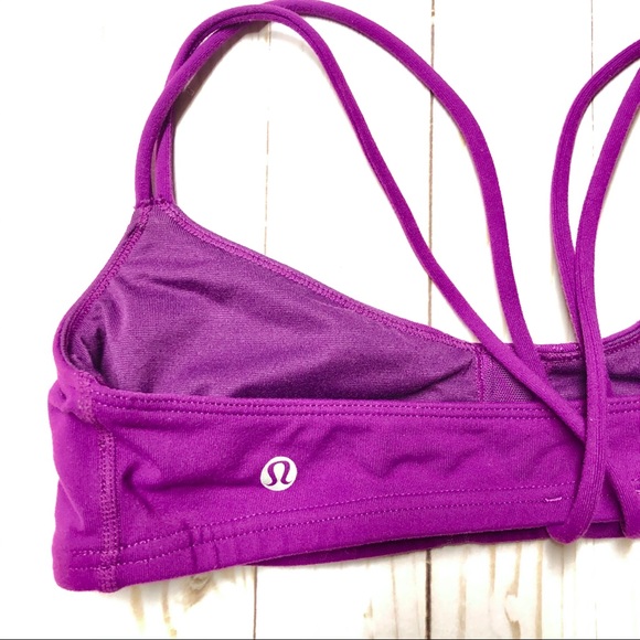 Lululemon Purple Rouched Racer Back Sports Bra - Picture 2 of 3